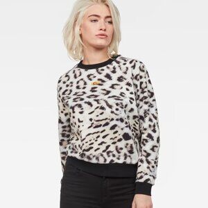 G-STAR Leopard Cropped Sweater size xs
